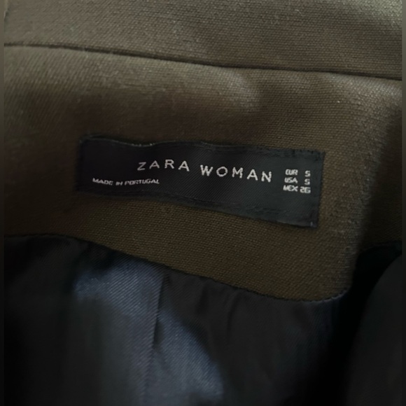 Zara Woman Olive Green zip up  Jacket size S - Picture 1 of 6